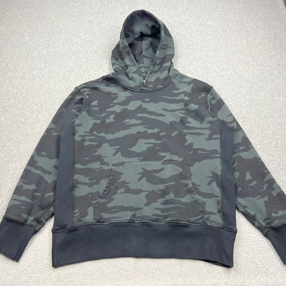Champion Todd Snyder Camo Hoodie Mens XL Black Knit Pullover Sweatshirt USA Made